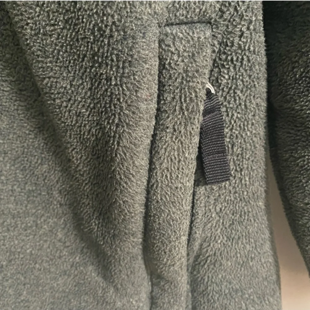 Lands’ End Polartec Gray Fleece 2 Side Pocket Jacket Front Zip Men Size XXL
